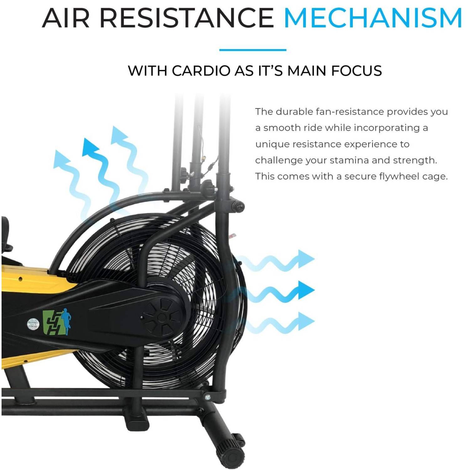 Fan Resistance Exercise Air Bike: image 10