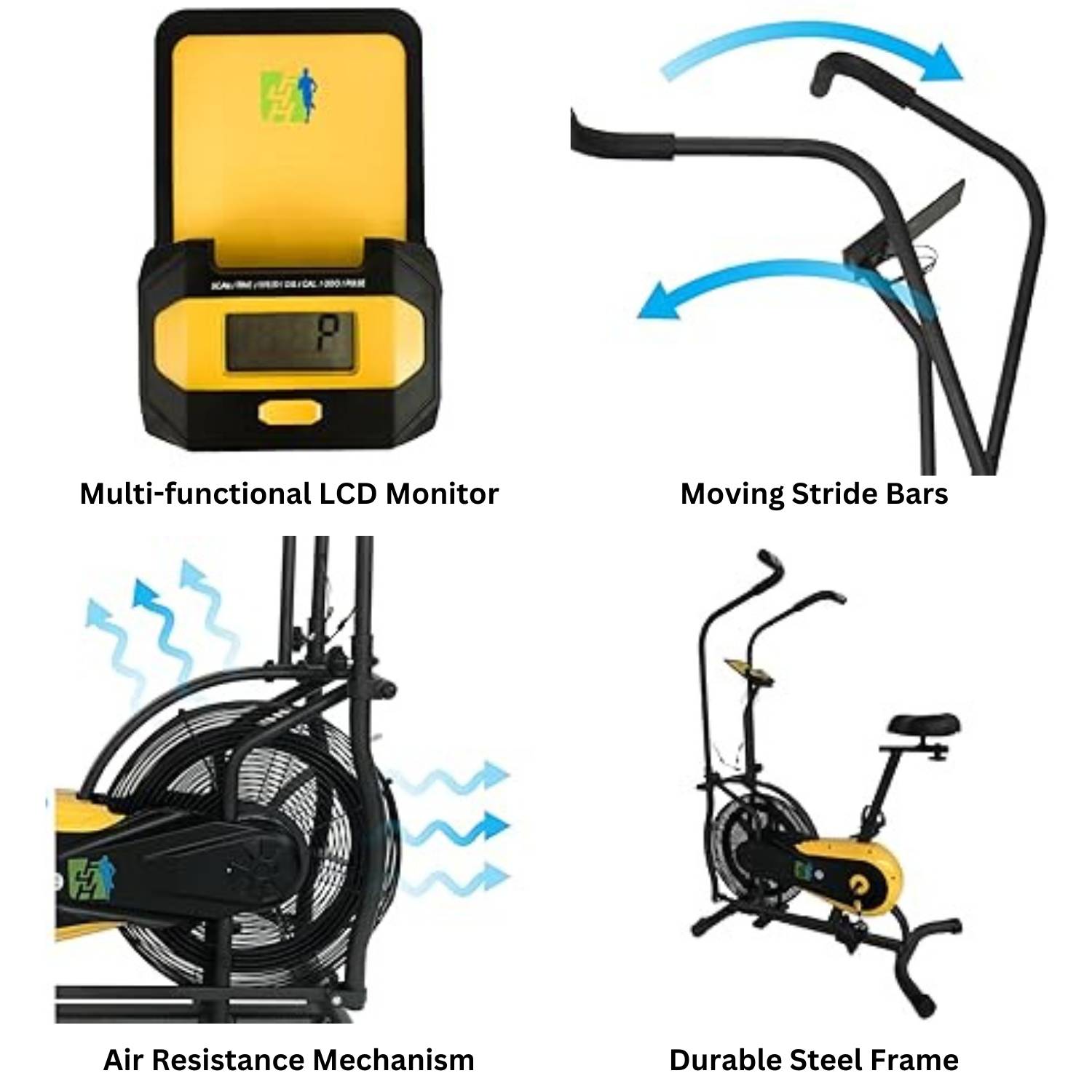 Fan Resistance Exercise Air Bike: image 14