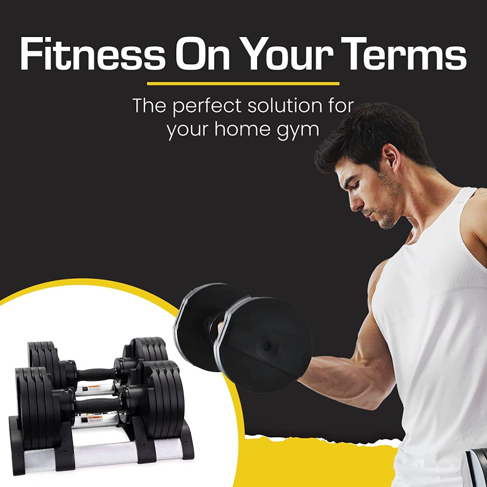 Adjustable Dumbbell Weight Set: image 11